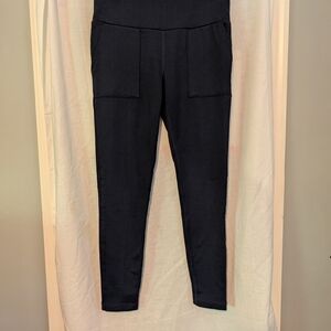 Mondetta Navy High-Waisted Women's Pants With Pockets, Size Medium